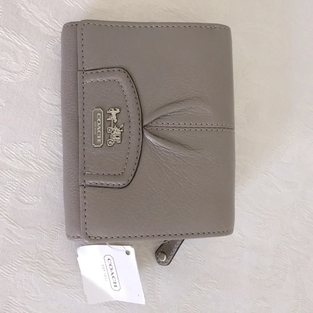 Coach gray fold wallet